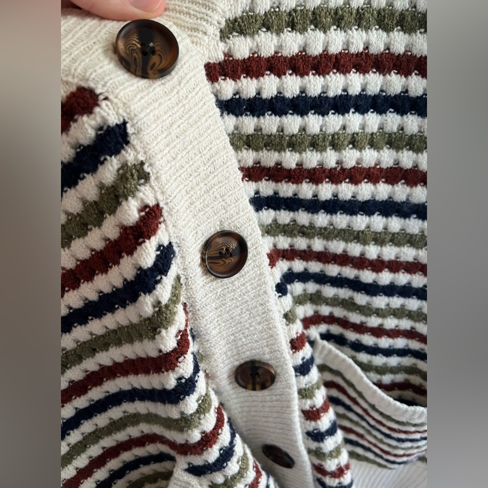 Pink Clover Multicolor Striped Cardigan - Picture 4 of 6
